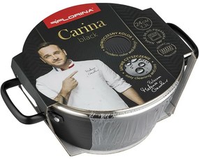 Florina Oală din aluminiu Carina Black 3,3 l, 24 cm, diam. 24 cm