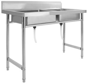 Chiuveta de bucatarie cu bazin dublu, otel inoxidabil