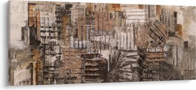 Tablou - Abstract, nuanțe maro (120x50 cm)