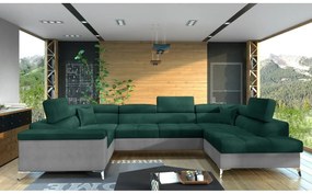 Supermobel Canapea extensibilă în formă de U THIAGO, 350x90x202, monolith 77, dreapta