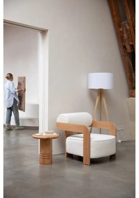 Fotoliu bej cu tapițerie din țesătură bouclé Oolong – Zuiver