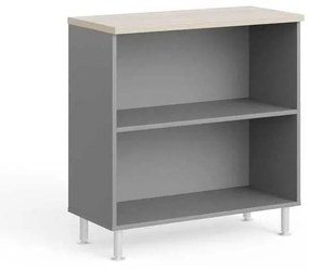 Dulap scurt Manager LUX 90 x 43 x 93 cm, salcâm deschis / gri