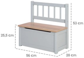 Bancă de copii taupe Woody – Roba