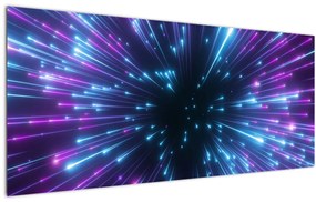 Tablou - Spațiu neon (120x50 cm)
