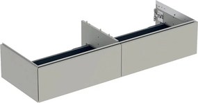 Dulap baza suspendat Geberit One cu 2 sertare greige mat 135 cm