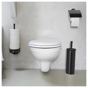 Perie de toaletă Brabantia Profile 90300317, 43 cm, Perie complet acoperită, Montabil pe perete, Negru