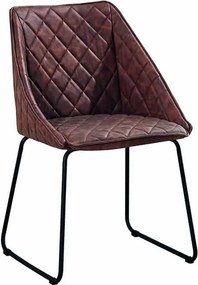 Scaun tip fotoliu Office, structura metalica, piele ecologica - MARO
