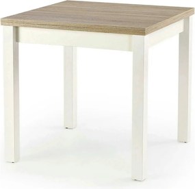Masa extensibila GRACJAN, stejar sonoma/alb, PAL, 80/160x80x76 cm
