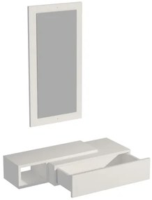 Raft de perete + oglindă de perete VIEN alb