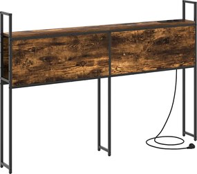 vidaXL Tăblie de Depozitare cu Stație de Încărcare Stejar afumat