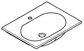 Lavoar GROHE ESSENCE 600 × 460 mm ceramică/alb - 3956800H