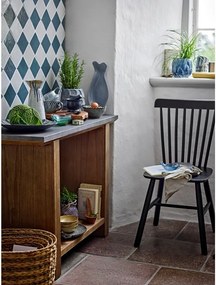 Masă consolă în culoare naturală cu blat metalic 40x110 cm Riva – Bloomingville