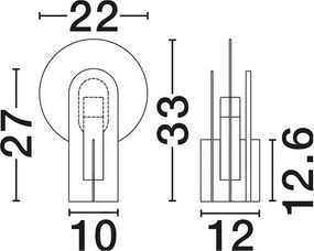 Veioza, Lampa de masa LED din alabastru si aluminiu AVIEL