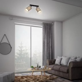 Spot de perete Briloner 2078-024 SPOTLIGHT 2xE27/25W/230V gri/negru