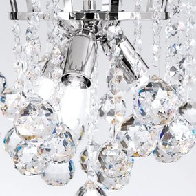 Candelabru cristal Asfour design lux KRISTALL KLASSISCH 3L chrome plated/clear