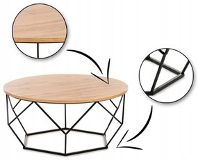 Măsuță de cafea DIAMOND 40x90 cm neagră/maro