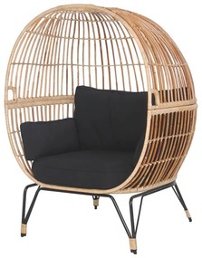Fotoliu din ratan pentru grădină Bonami Essentials Nodi Black