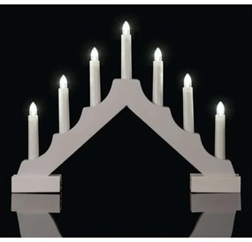 Sfeșnic LED de Crăciun 7xLED/2xAA alb