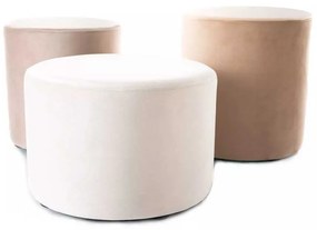Set 3x taburet Caen Velvet, mix bej