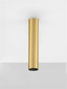 Spot aplicat LED design tehnic LUISA auriu mat, H-20cm