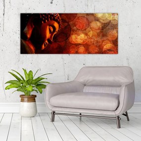 Tablou - Buddha în nuanțe roșii (120x50 cm)