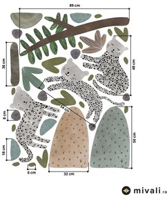 Autocolante de perete - Leoparzi