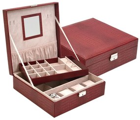 Casetă roșie pentru bijuterii JK Box SP-1812/A7