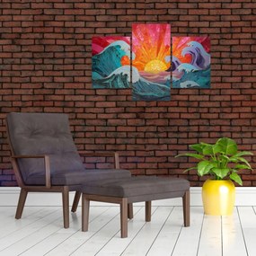 Tablou - Mozaic de valuri (90x60 cm)