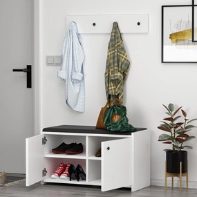 PANTOFAR Zen Shoe Cabinet, Alb, 35x45x80 cm