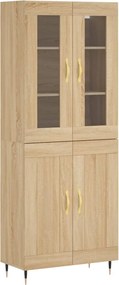 vidaXL Dulap înalt, stejar sonoma, 69,5x34x180 cm, lemn compozit