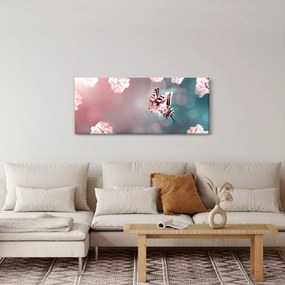 Tablou - Fluture între flori (120x50 cm)
