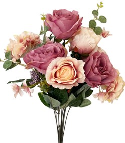 Trandafiri artificiali roz ANNABELLE, 45cm