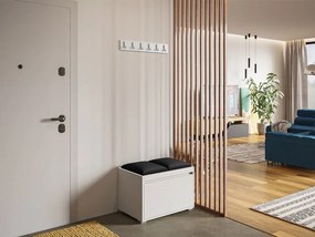Mobilier pentru hol Kendora 60 + 2 buc. panouri tapițate de perete Pag 30x30 (Alb) (Manila 18). 1059731