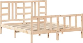 vidaXL Cadru de pat fără saltea, 160x200 cm, lemn masiv pin
