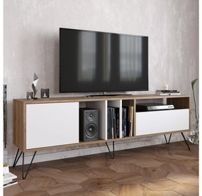 Masă TV/Dulap Mistique 180 (Nuc + Negru + Alb) . 1102366
