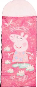 Sac de dormit pentru copii PEPPA PIG 170x70 cm, roz