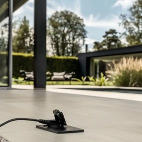 Priză dublă încastrabilă de podea de exterior Solight 5B323B IP55 negru dreptunghiular