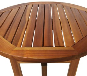 Set mobilier de bar de gradina, 5 piese, lemn masiv de acacia Scaune de bar cu spatar, 5