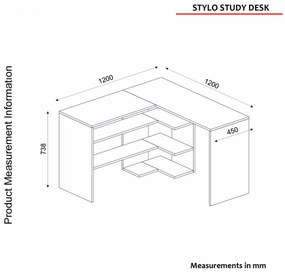 Birou Stylo, Safir / Antracit