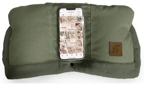 Manusi calduroase pentru carucior universal, Buzunar special pentru acces rapid la telefon, Pentru vremea rece, Impermeabile, Inchidere prin capse, Khaki