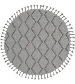 Covor BEVERLY, 80x80 cm, forma rotunda, polipropilena, gri, 2263 Y
