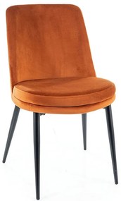 Scaun de bucaterie Kayla Velvet, portocaliu