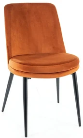 Scaun de bucaterie Kayla Velvet, portocaliu