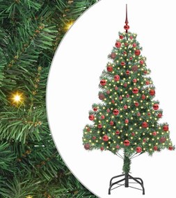 vidaXL Brad de Crăciun cu 300 LED cu suport Verde 180 cm PVC