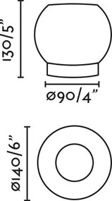Veioza LED stil minimalist MOY negru, opal