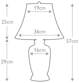 Lampă de masă Elstead BLUE-G-JAR-TL BLUE GINGER JAR 1xE27/60W/230V