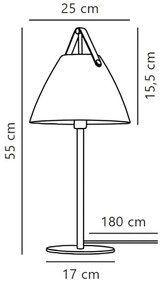 DFTP by Nordlux - Lampă de masă STRAP 1xE27/40W/230V negru