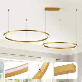 Brilagi - Lustră LED dimabilă suspendată pe cablu PORTOFINO LED/98W/230V, finisaj auriu +DO