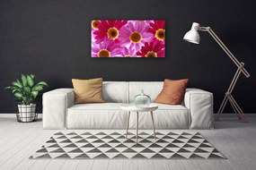 Tablou pe panza canvas Flori Floral galben roz