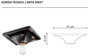 Plafoniera clasica realizata manual din ceramica TRIESTE